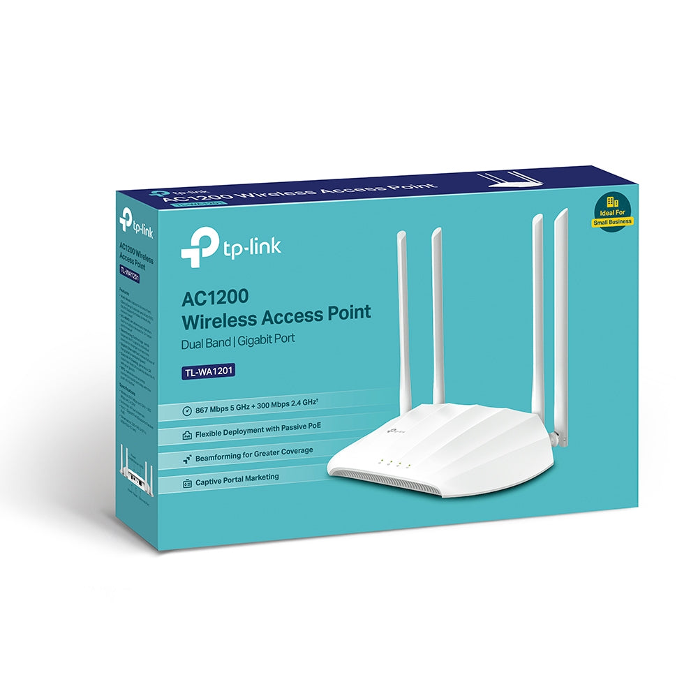 TP-Link TL-WA1201 point d'accès réseaux locaux sans fil 867 Mbit/s Blanc Connexion Ethernet, supportant l'alimentation v