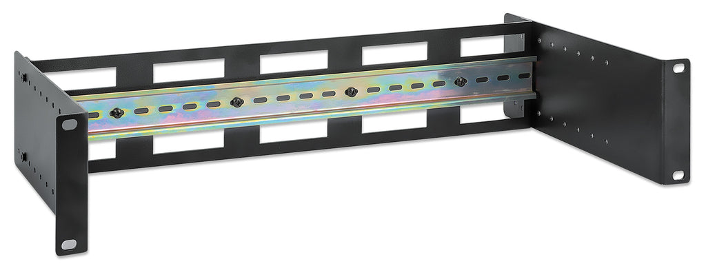 Intellinet Kit rail DIN réglable 19", 2U, pour équipements sur rail DIN chapeau, profondeur réglable 48–174 mm, aluminiu
