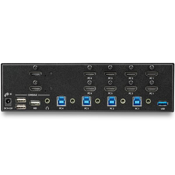 StarTech.com Switch KVM HDMI 4K 30Hz 4 Ports Double Affichage avec Hub USB