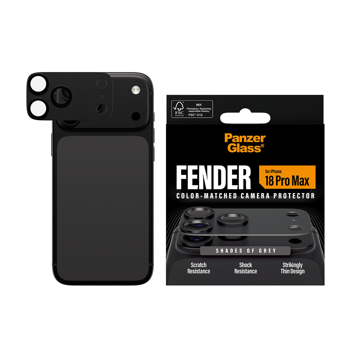 PanzerGlass ® Fender Camera Protector Shades of Grey iPhone 2026 Pro Max Protection d'écran transparent 1 pièce(s) - vue 2