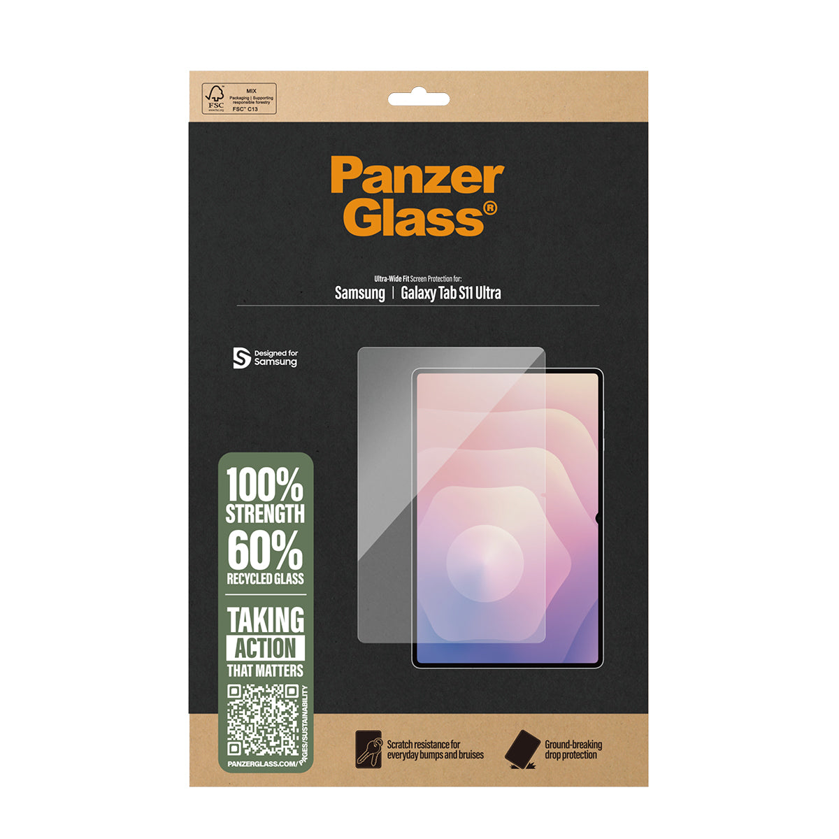 PanzerGlass ® Screen Protector Samsung Galaxy new Tab S11 Ultra | Tab S11 Ultra | Ultra-Wide Fit Protection d'écran transparent 1 pièce(s) - vue 3