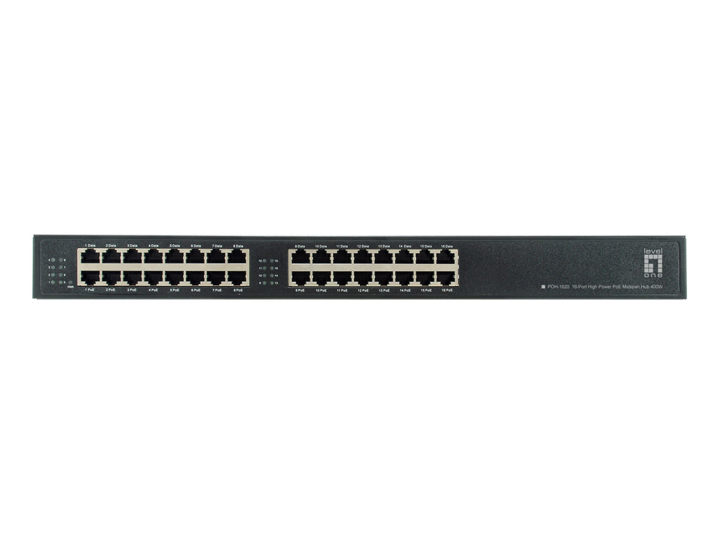 LevelOne POH-1620 Adaptateur et Injecteur PoE Fast Ethernet et Gigabit Ethernet