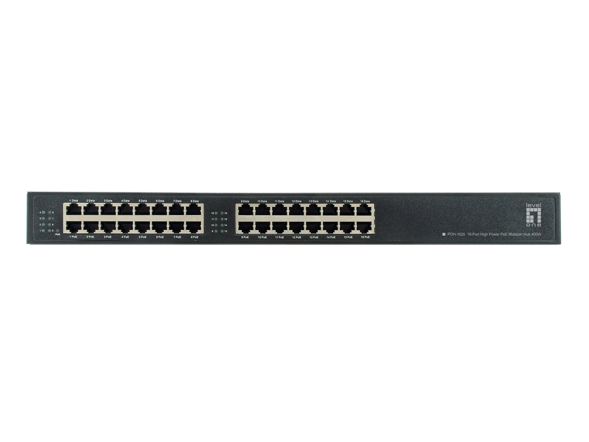LevelOne POH-1620 Adaptateur et Injecteur PoE Fast Ethernet et Gigabit Ethernet