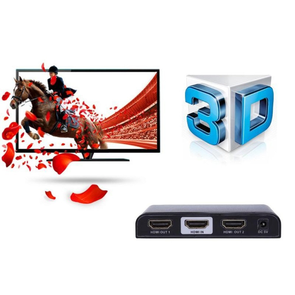 Techly IDATA HDMI2-4K2 répartiteur vidéo HDMI 2x HDMI