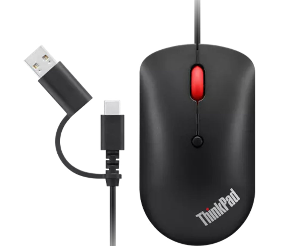 Lenovo 4Y51D20850 souris Bureau Ambidextre USB Type-C Optique 2400 DPI