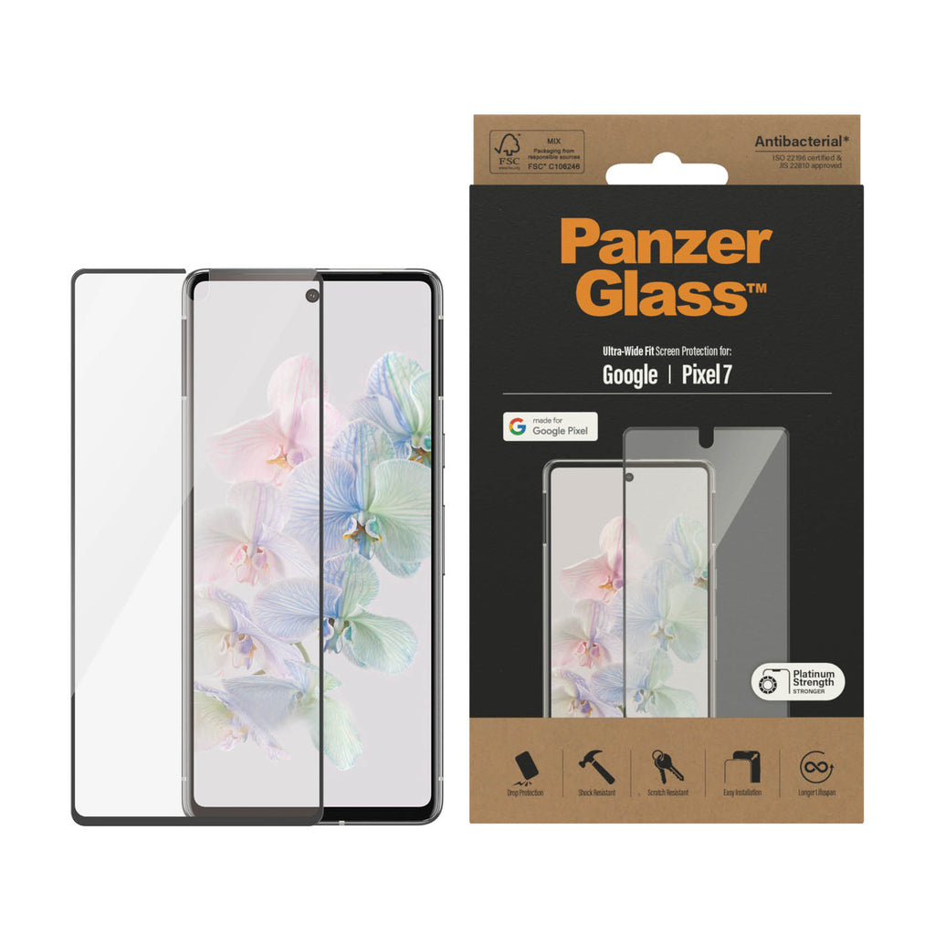 PanzerGlass ® Screen Protector Google Pixel 7 | Ultra-Wide Fit Protection d'écran transparent 1 pièce(s)