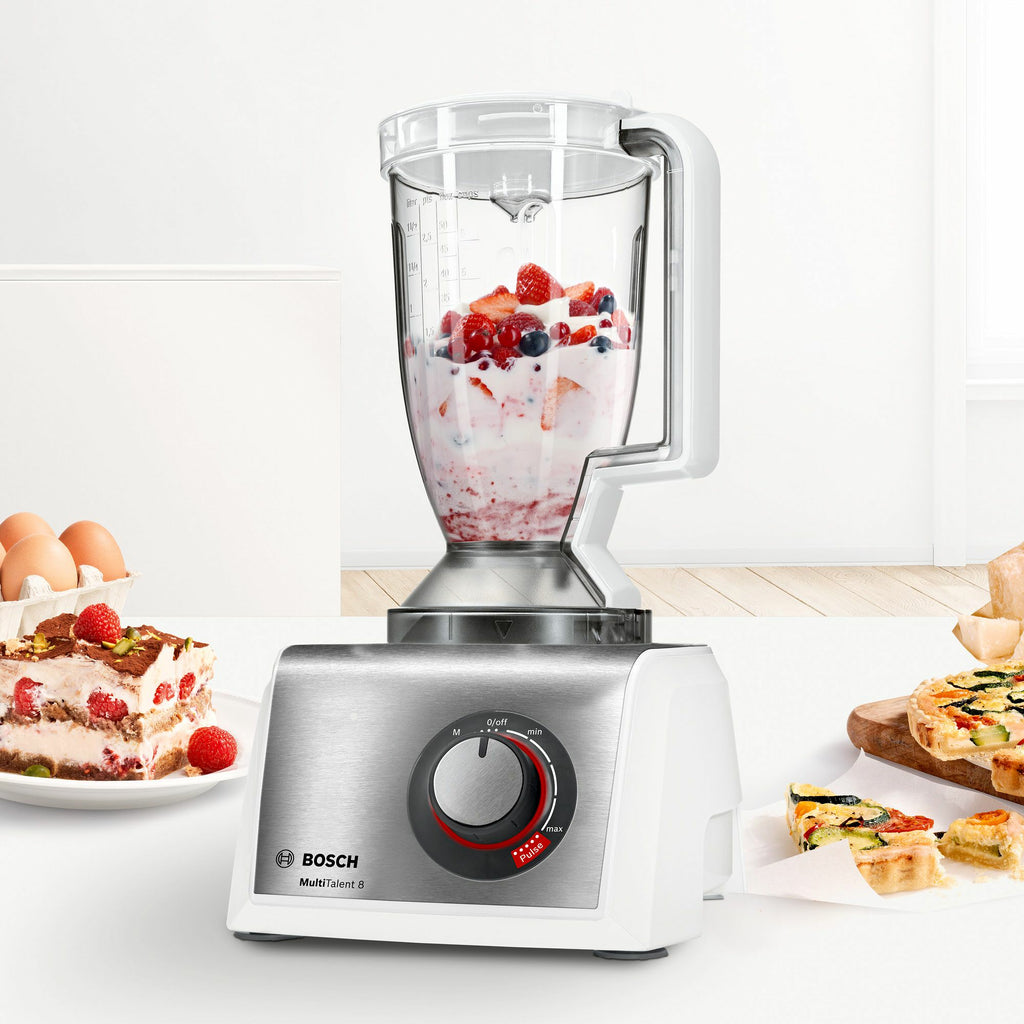 Bosch Bosch MC812S814 robot de cuisine 1250 W 3,9 L Acier inoxydable, Blanc
