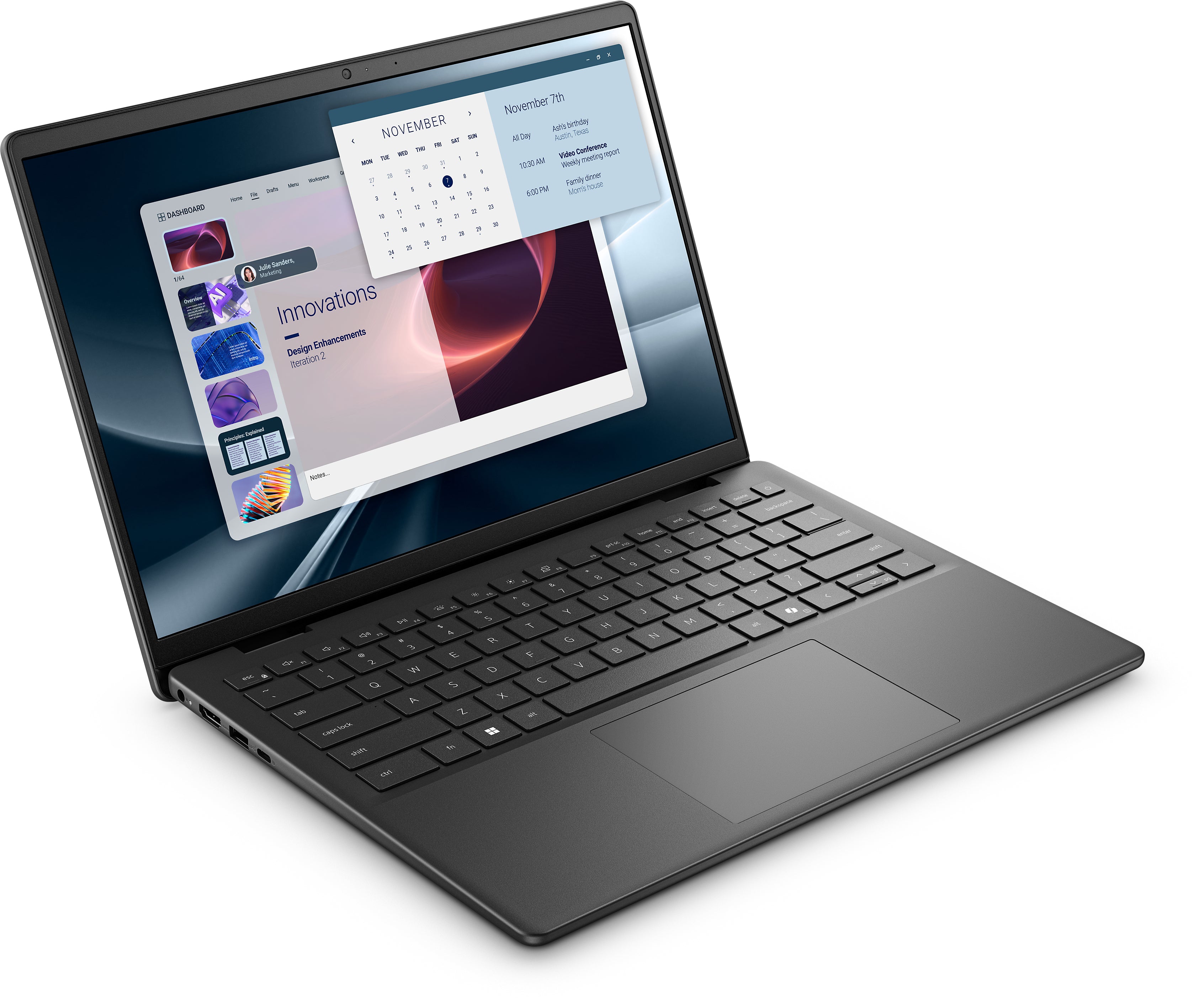 DELL Pro 14 Essential PV14255 Copilot+ PC AMD Ryzen AI 5 330 Ordinateur portable 35,6 cm (14") Full HD+ 16 Go DDR5-SDRAM 512 Go SSD Wi-Fi 6E (802.11ax) Windows 11 Pro Allemand Noir