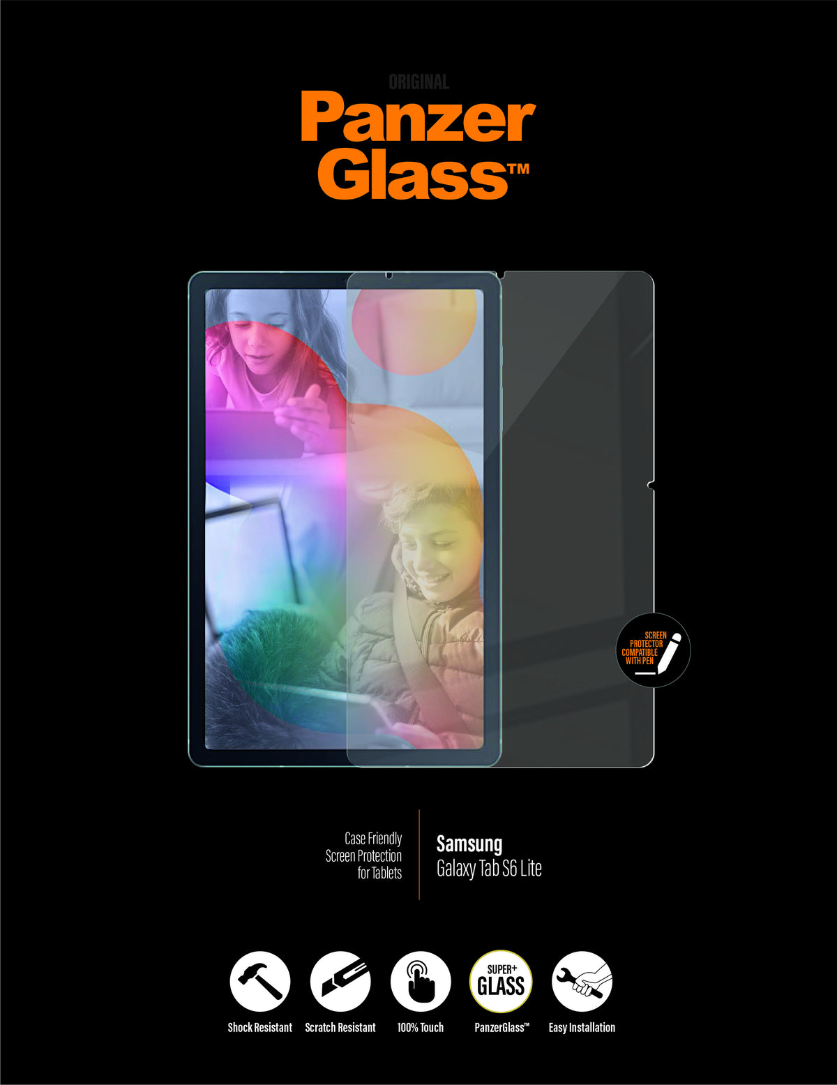 PanzerGlass Protection d'écran en Verre Trempé pour Samsung Galaxy Tab S6 Lite, Transparent