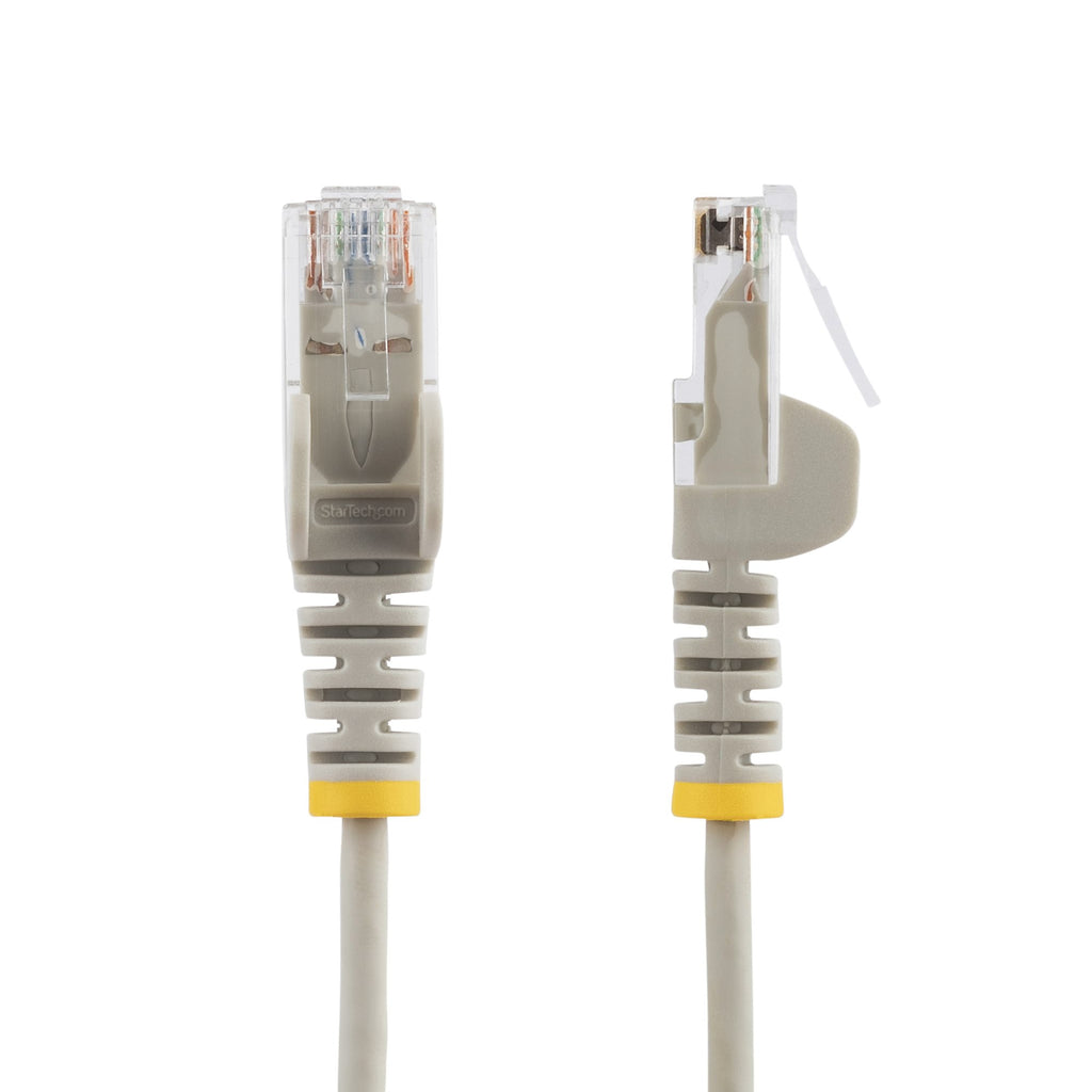 StarTech.com Câble Ethernet CAT6 Slim 10m Gris, 100W PoE, UTP, LSZH, Cuivre Pur 28AWG, RJ45
