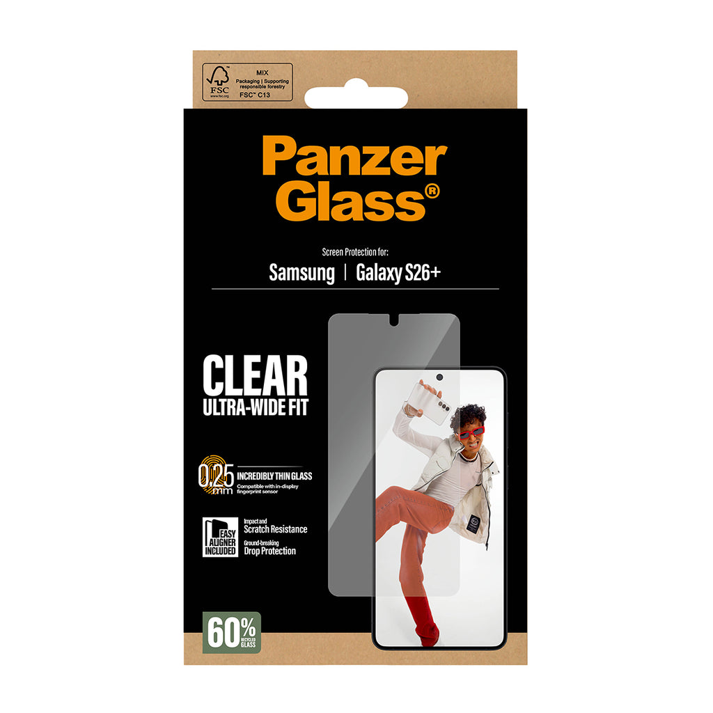 PanzerGlass ® Screen Protector Samsung Galaxy S26+ | Ultra-Wide Fit w. EasyAligner Protection d'écran transparent 1 pièce(s)