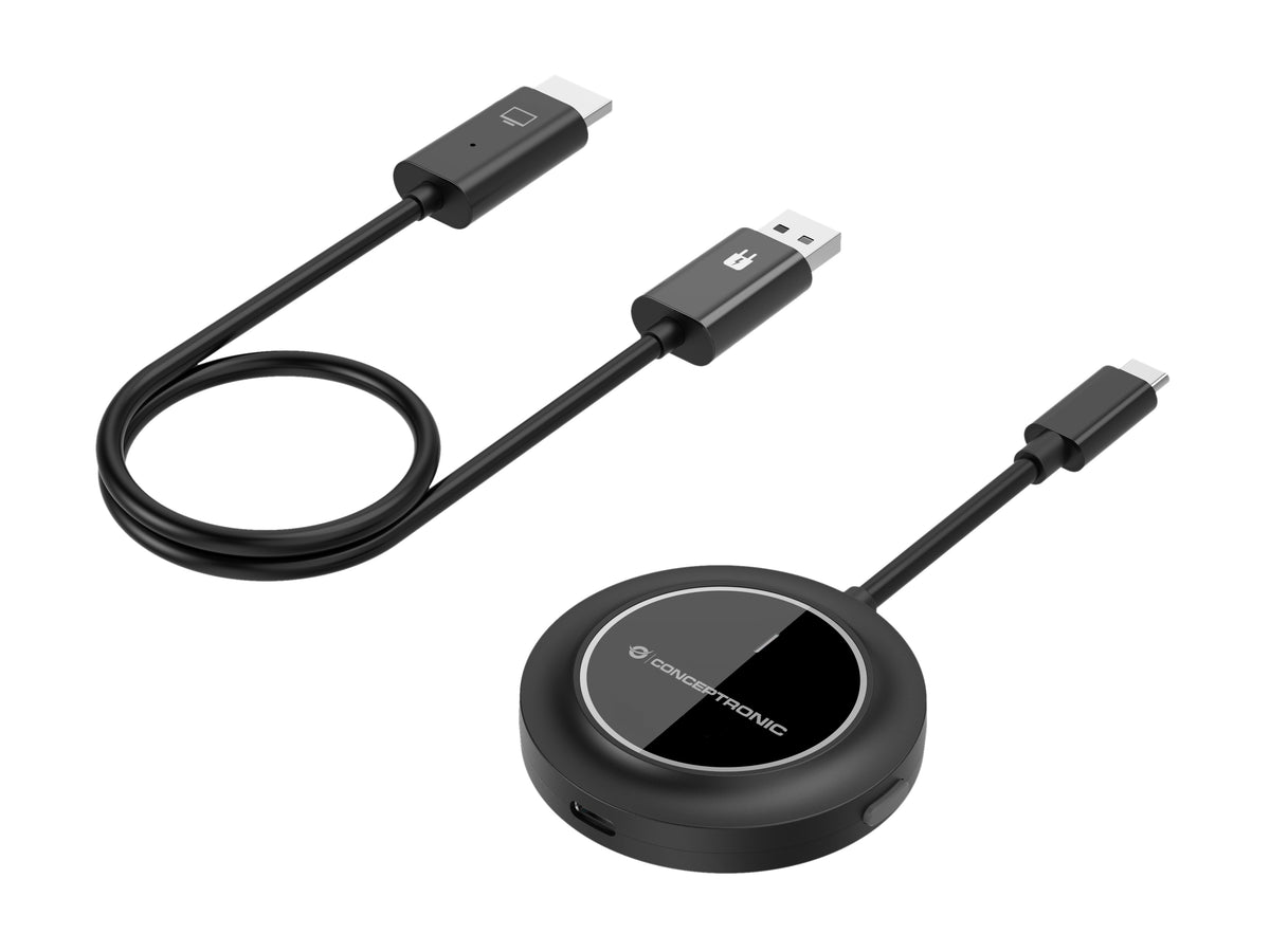 Conceptronic ATHERIC01B adaptateur d'affichage sans fil HDMI/USB Full HD Clé logicielle