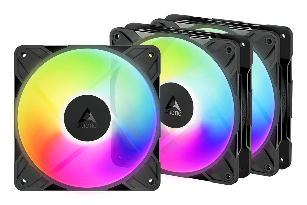 ARCTIC Freezer P12 Pro Reverse A-RGB - 3 Pack Boitier PC Ventilateur 12 cm Noir 3 pièce(s)