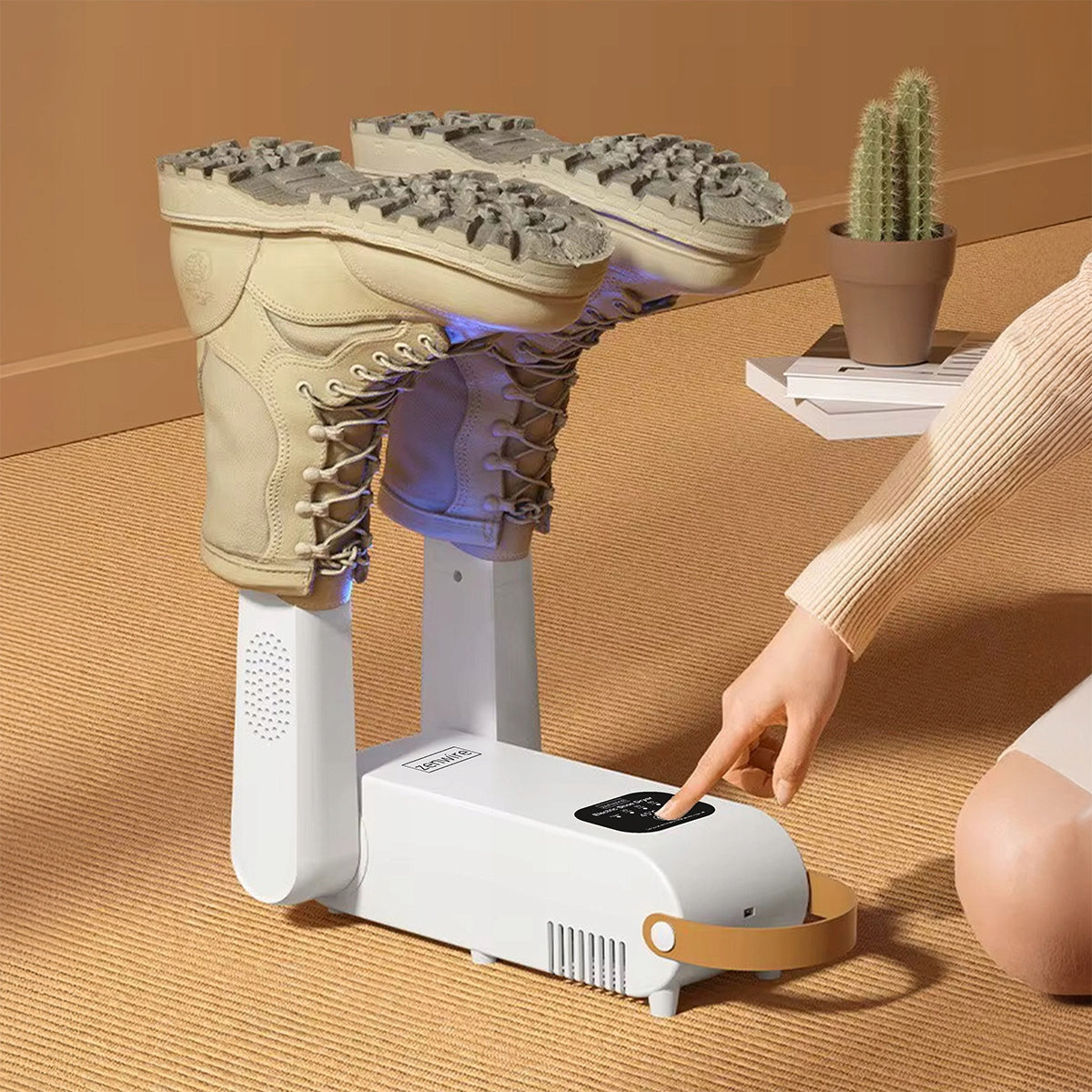 SÈCHE-CHaussures ÉLECTRIQUE POUR CHaussures, GANTS ET CHAUSSETTES AVEC DÉSINFECTION UV ET MINUTERIE