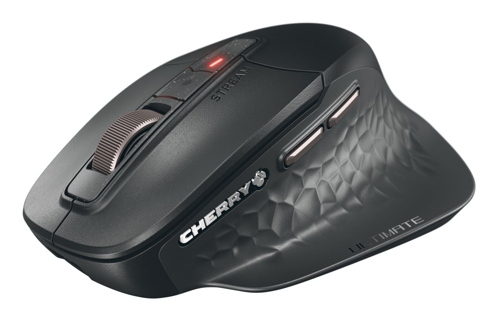 CHERRY Stream Mouse Ultimate, Souris Sans Fil RF, Bluetooth et USB Type-C, 4000 DPI, Noir