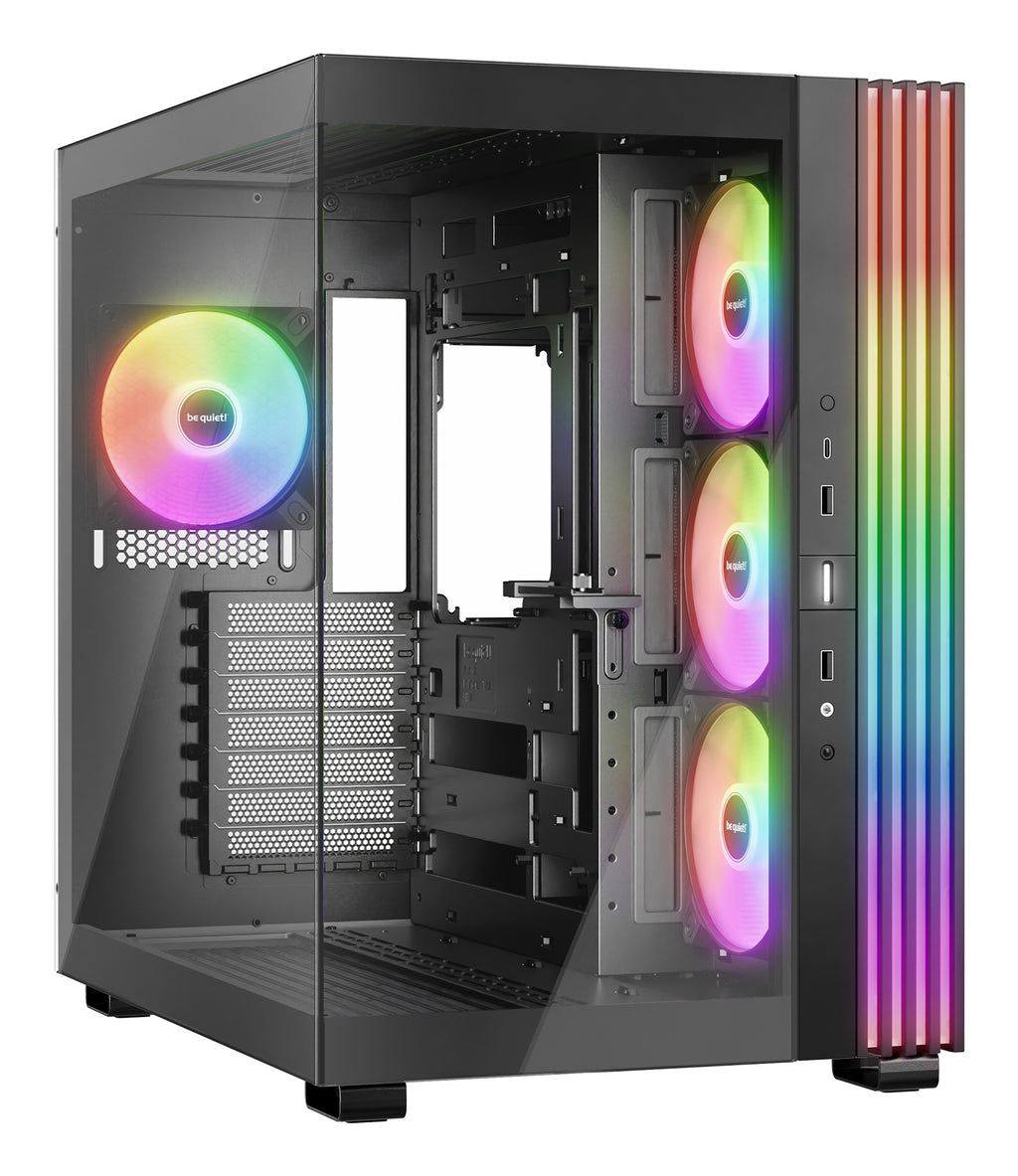 be quiet! Light Base 600 LX Blanc | Boîtier PC ARGB vitré, Mini ITX / Micro ATX / ATX, 4 ventilateurs Light Wings 120 mm