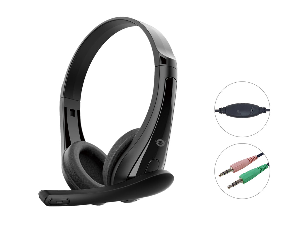 Conceptronic POLONA06B3T casque Avec fil Arceau Appels/Musique Noir