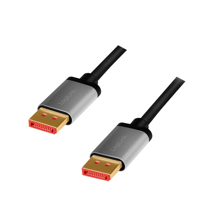 LogiLink CDA0106 câble DisplayPort 3 m Noir, Gris