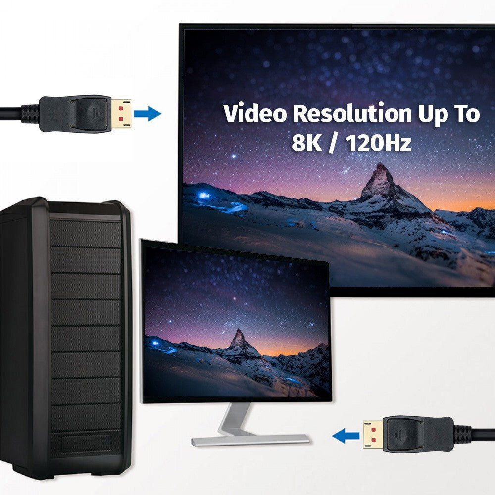 Techly ICOC DSP-A14-030NT Câble DisplayPort 3 m Noir
