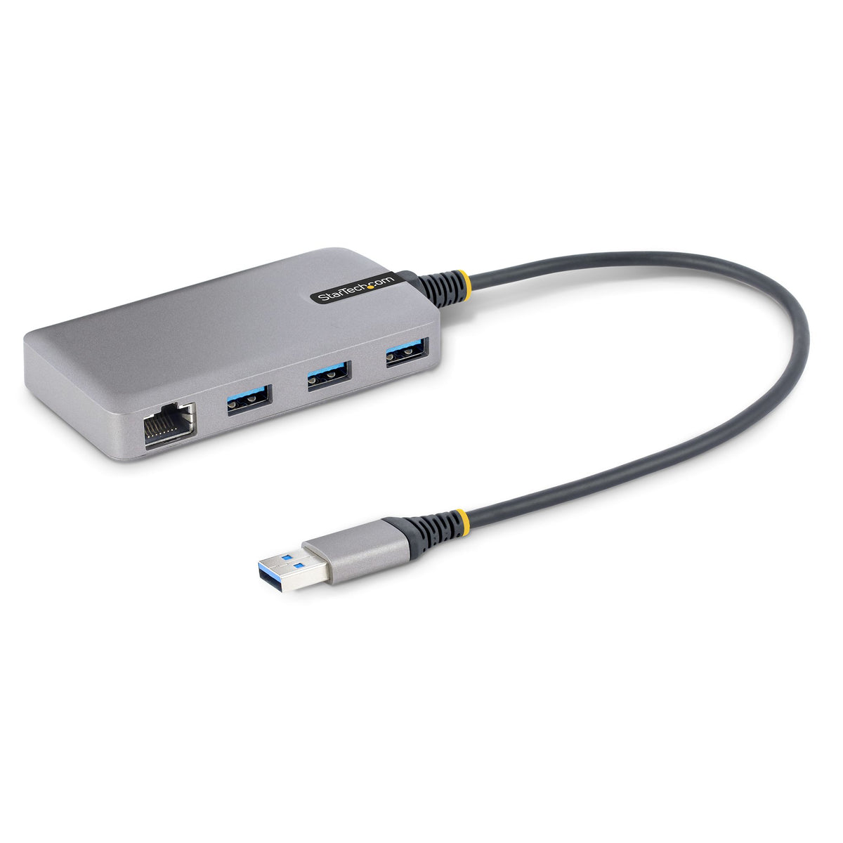 StarTech.com Hub USB 3 Ports USB-A et Gigabit Ethernet RJ45, USB 3.0 5Gbps, Câble 30 cm