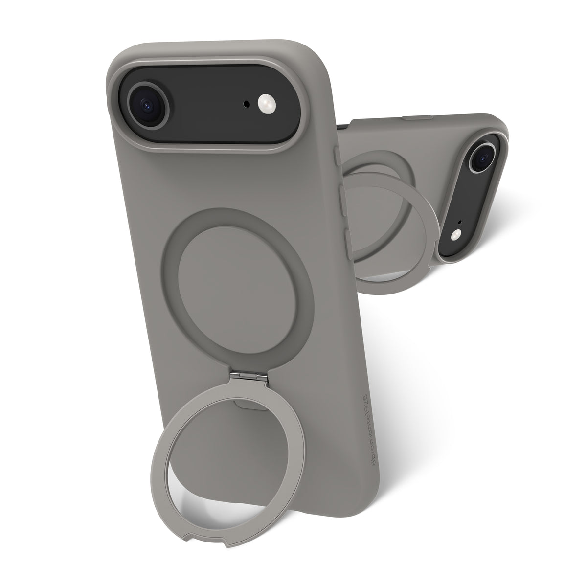 Coque de Protection Roskilde MS Kick ICON pour iPhone 17 Air, Housse avec Support de Bureau, Gris
