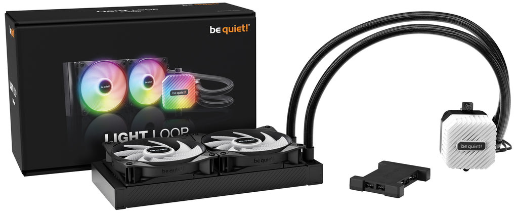 be quiet! Light Loop 240 mm, Système de Refroidissement Liquide AIO, ARGB, Noir, Sockets Intel et AMD