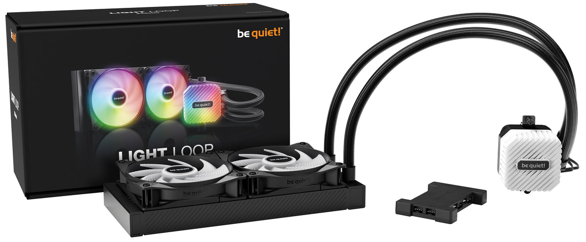 be quiet! Light Loop 240 mm, Système de Refroidissement Liquide AIO, ARGB, Noir, Sockets Intel et AMD