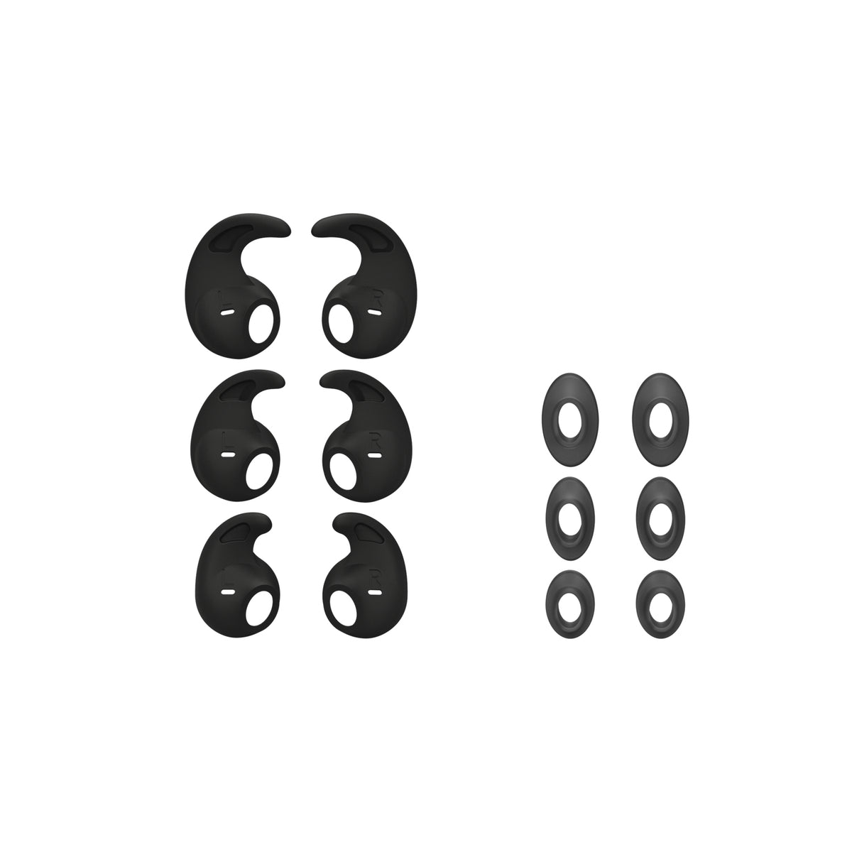 Kit d'Accessoires pour Écouteurs Référence 14101-76, EarGels et EarWings, Noir