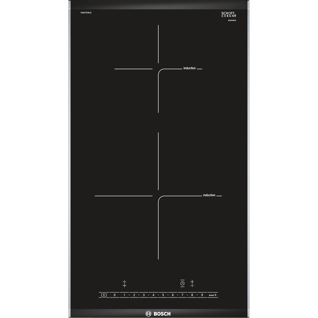 Bosch Bosch PIB375FB1E plaque Noir, Acier inoxydable Intégré Plaque avec zone à induction 2 zone(s)