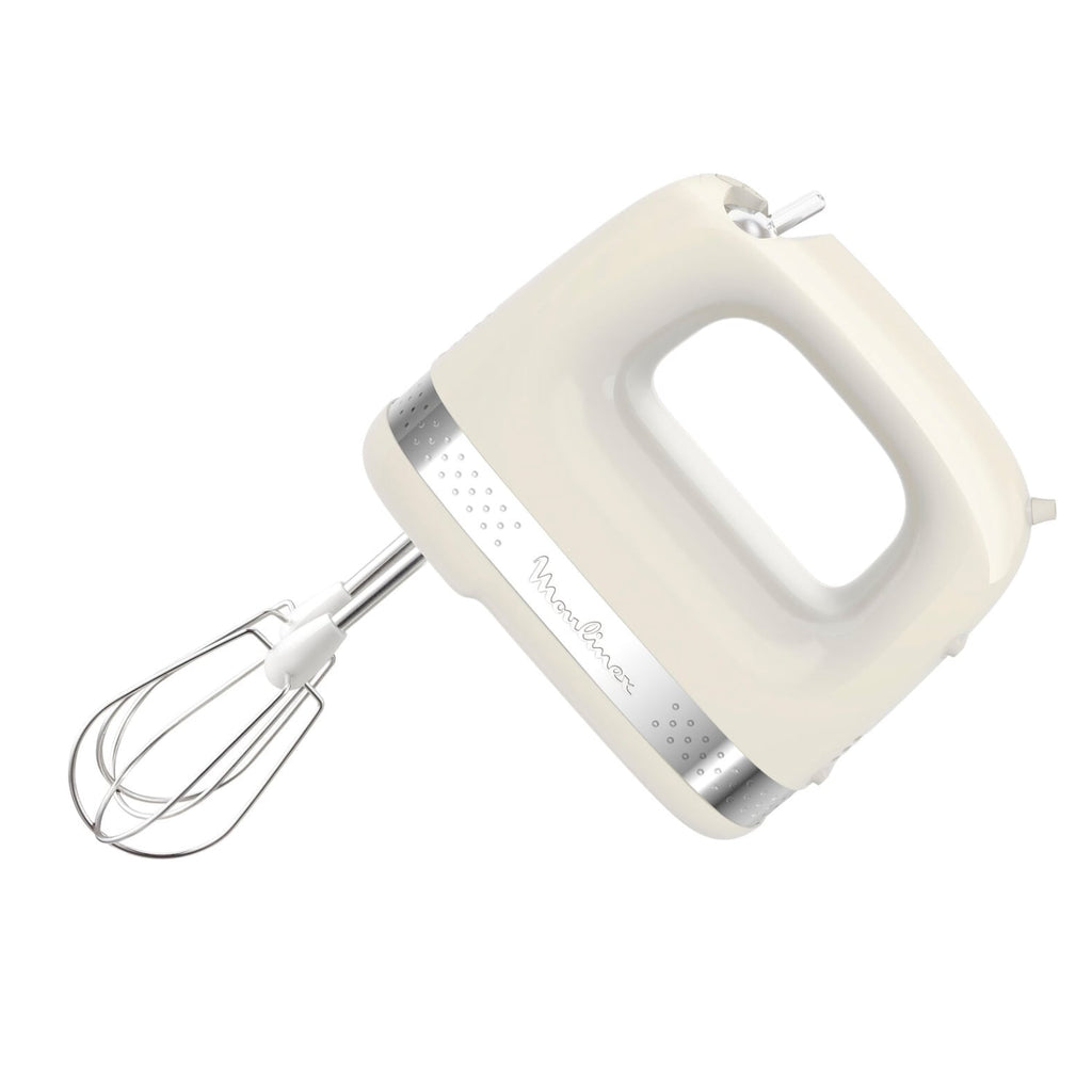 Moulinex Batteur Electrique Soleil 2 Vitesses + 2 Jeux de Fouets, Ivoire HM211A11