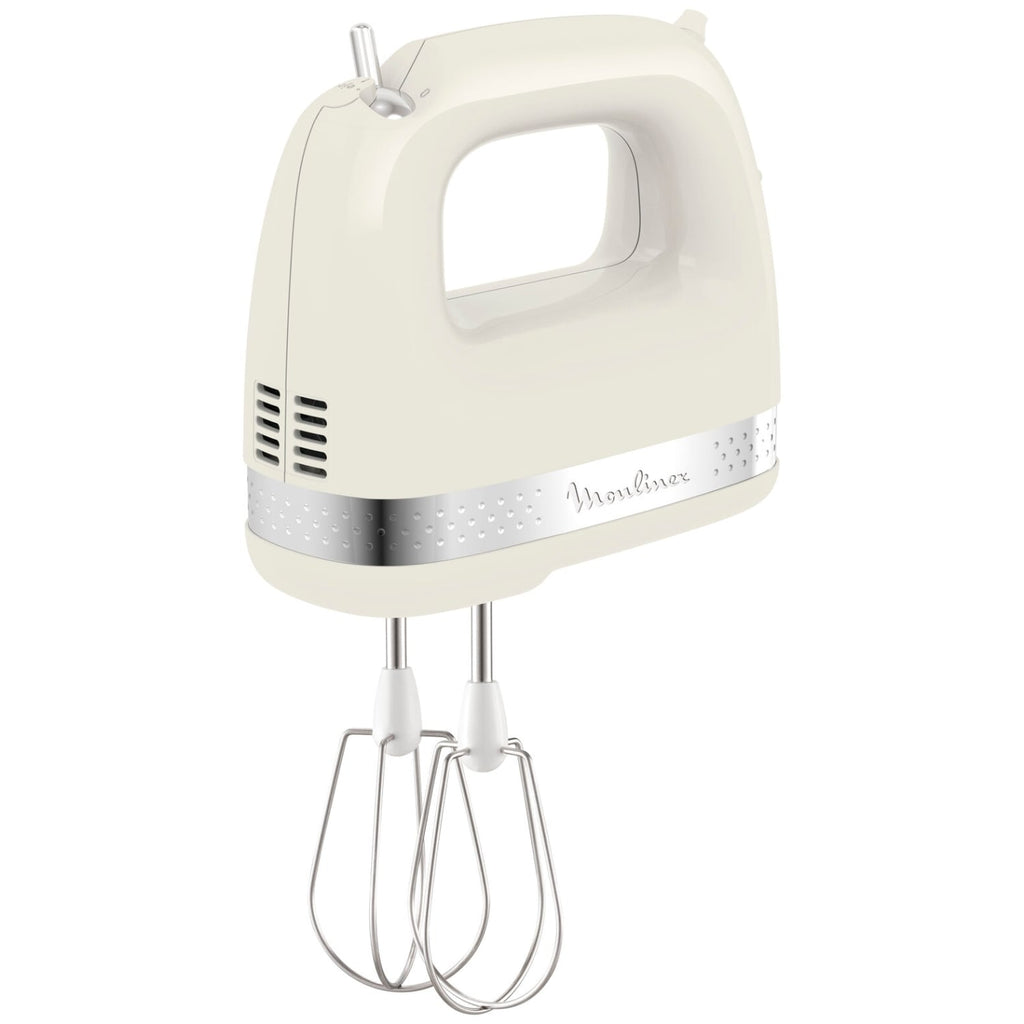 Moulinex Batteur Electrique Soleil 2 Vitesses + 2 Jeux de Fouets, Ivoire HM211A11