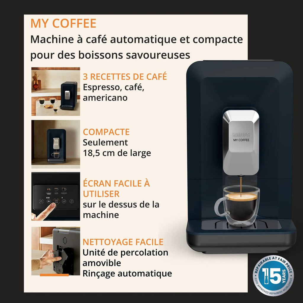 Krups Machine à café avec broyeur My Coffee EA2004E0 Noir