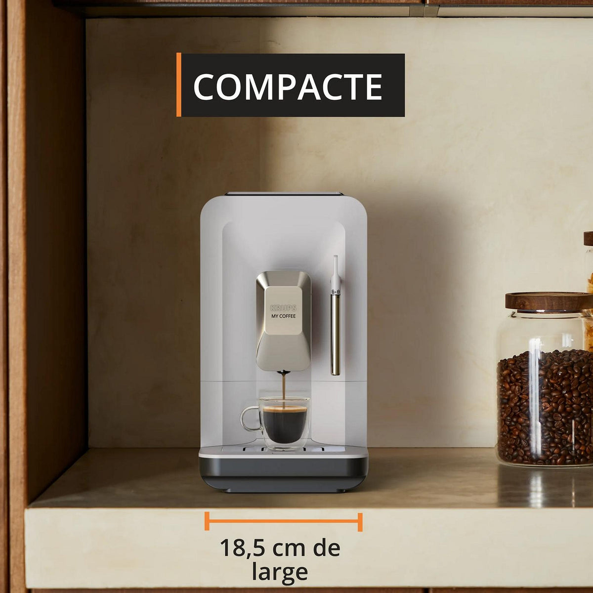 Krups Machine à café avec broyeur My Coffee EA201BE0 Blanc