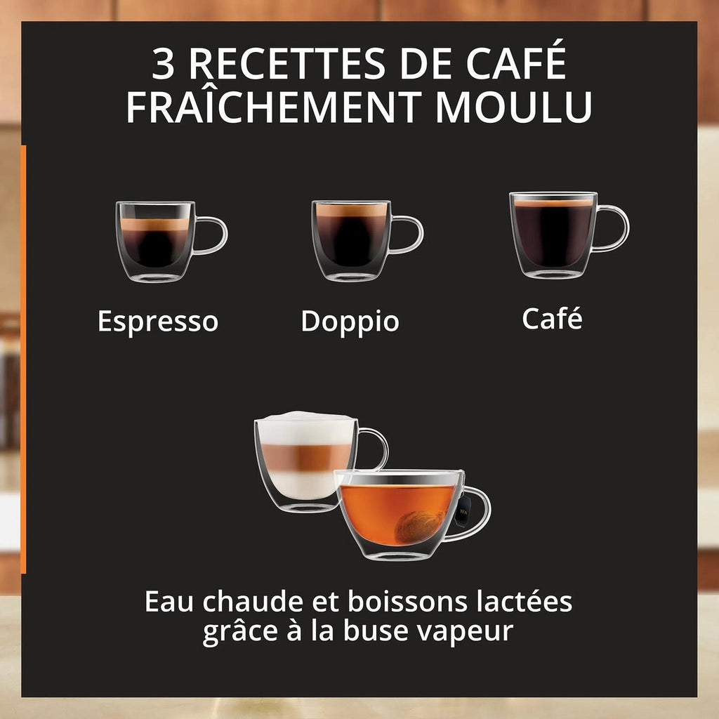 Krups Machine à café avec broyeur My Coffee EA201BE0 Blanc