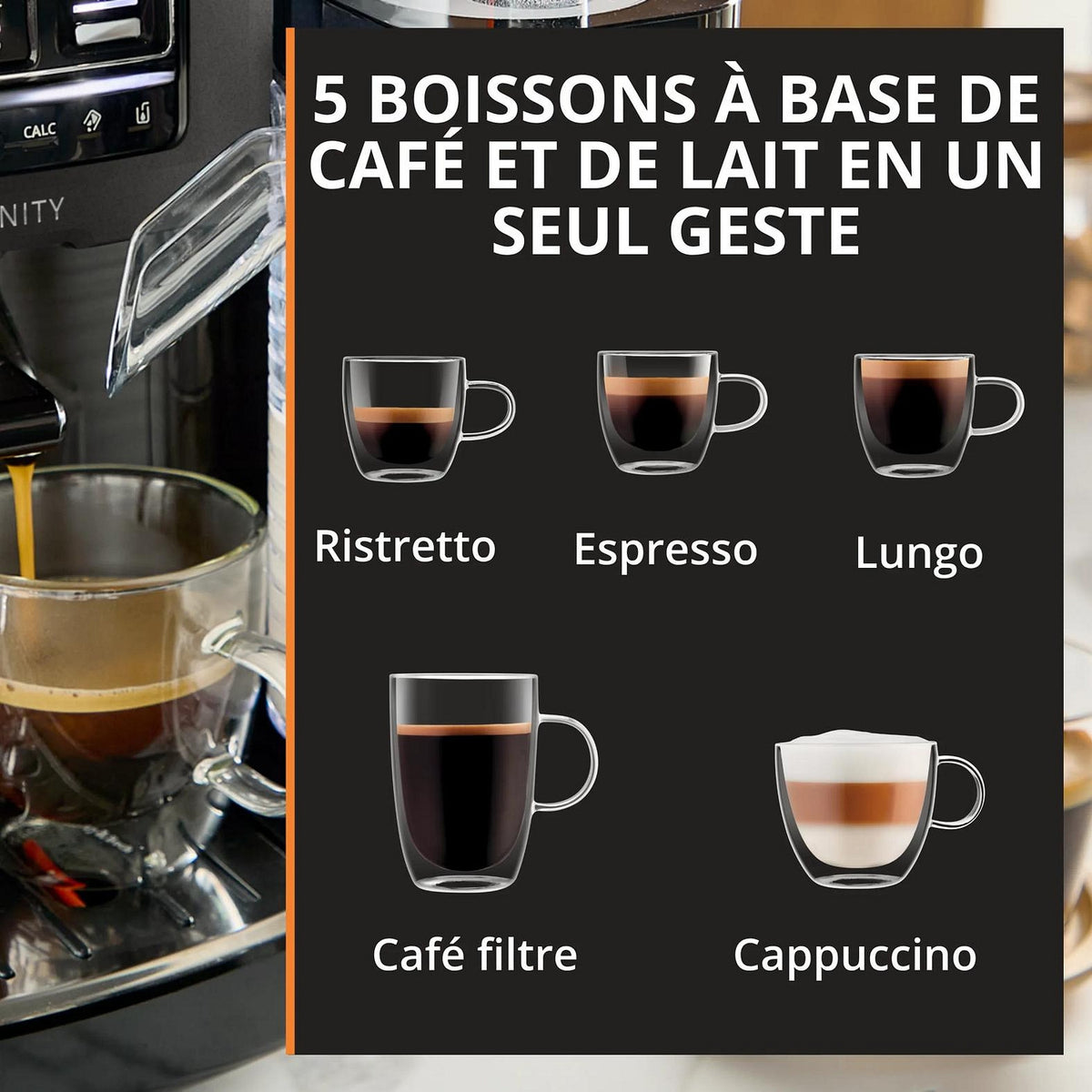 Krups Machine à café avec broyeur Serenity Milk EA402HE0