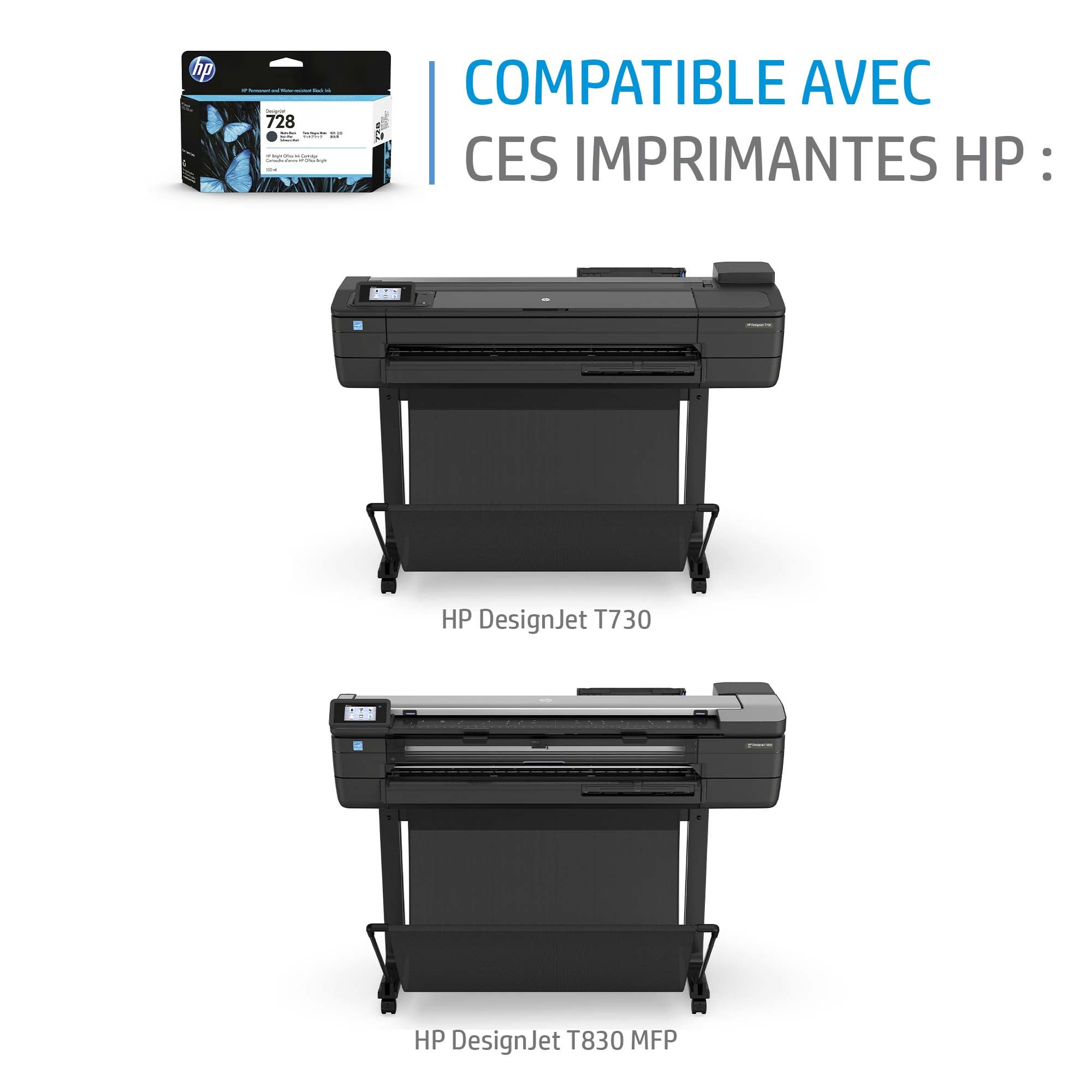 HP 728 cartouche d'encre DesignJet cyan 130 ml