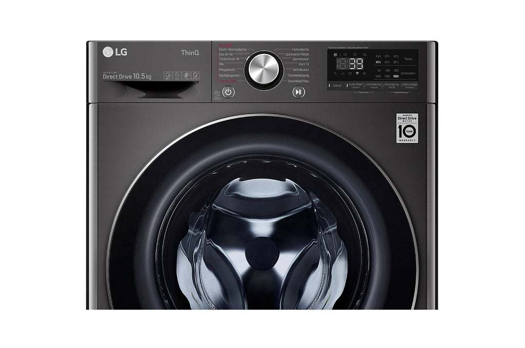 LG F6WV710P2S machine à laver Charge avant 10,5 kg 1600 tr/min Noir, Acier inoxydable - vue 5