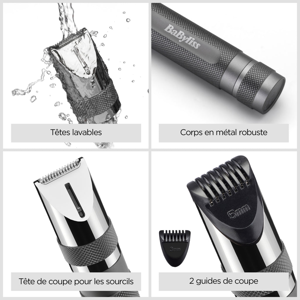 Babyliss Tondeuse nez, oreilles et sourcils Super-X Metal - E116E