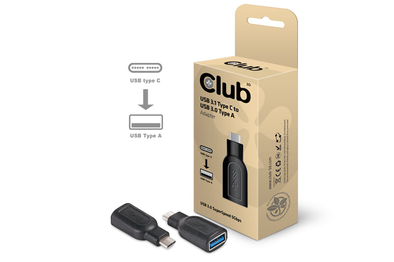 CLUB3D USB 3.1 Type C to USB 3.0 Adapter