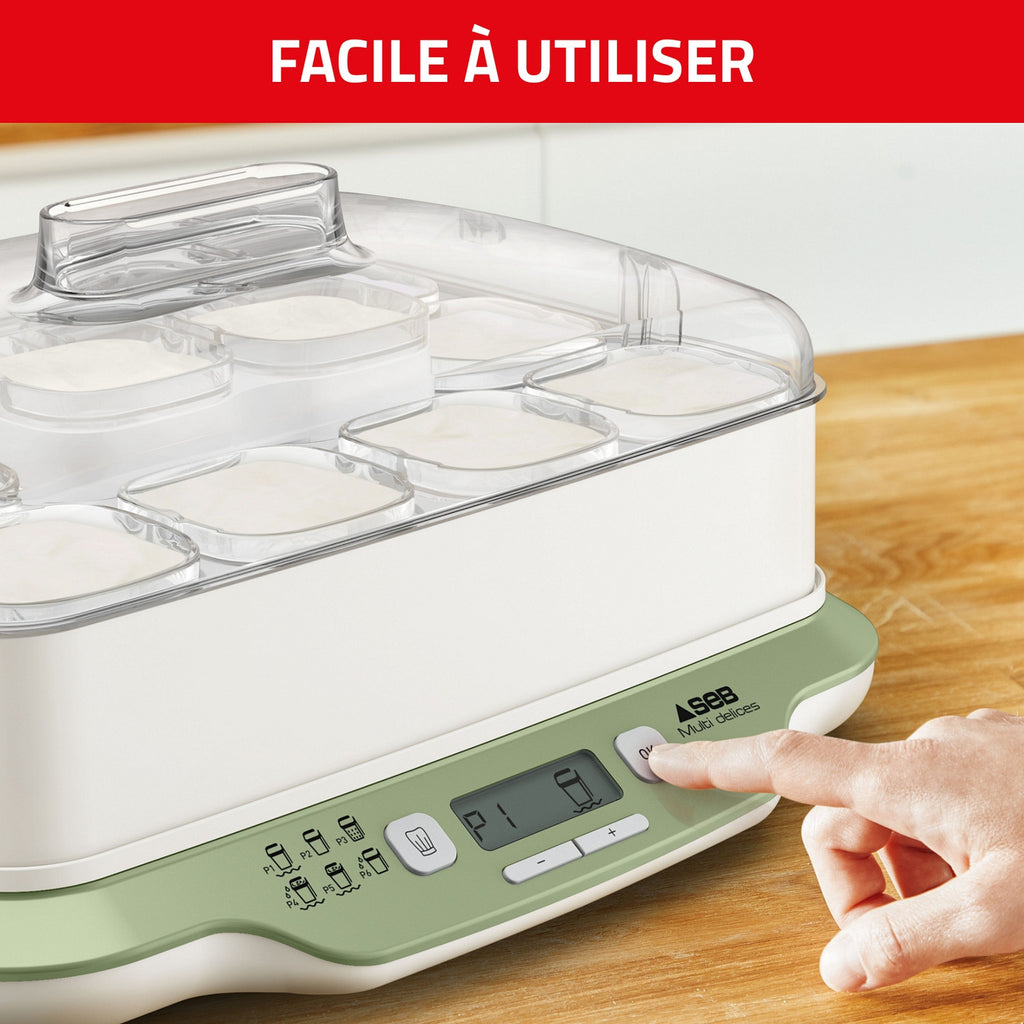 SEB Yaourtière Multi Delices Express & Vegetal - 12 Pots - YG661310