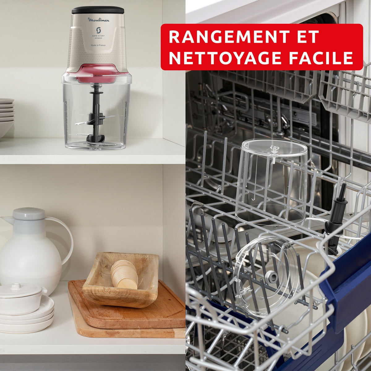 Moulinex Mini hachoir AT740BF1 - Blanc