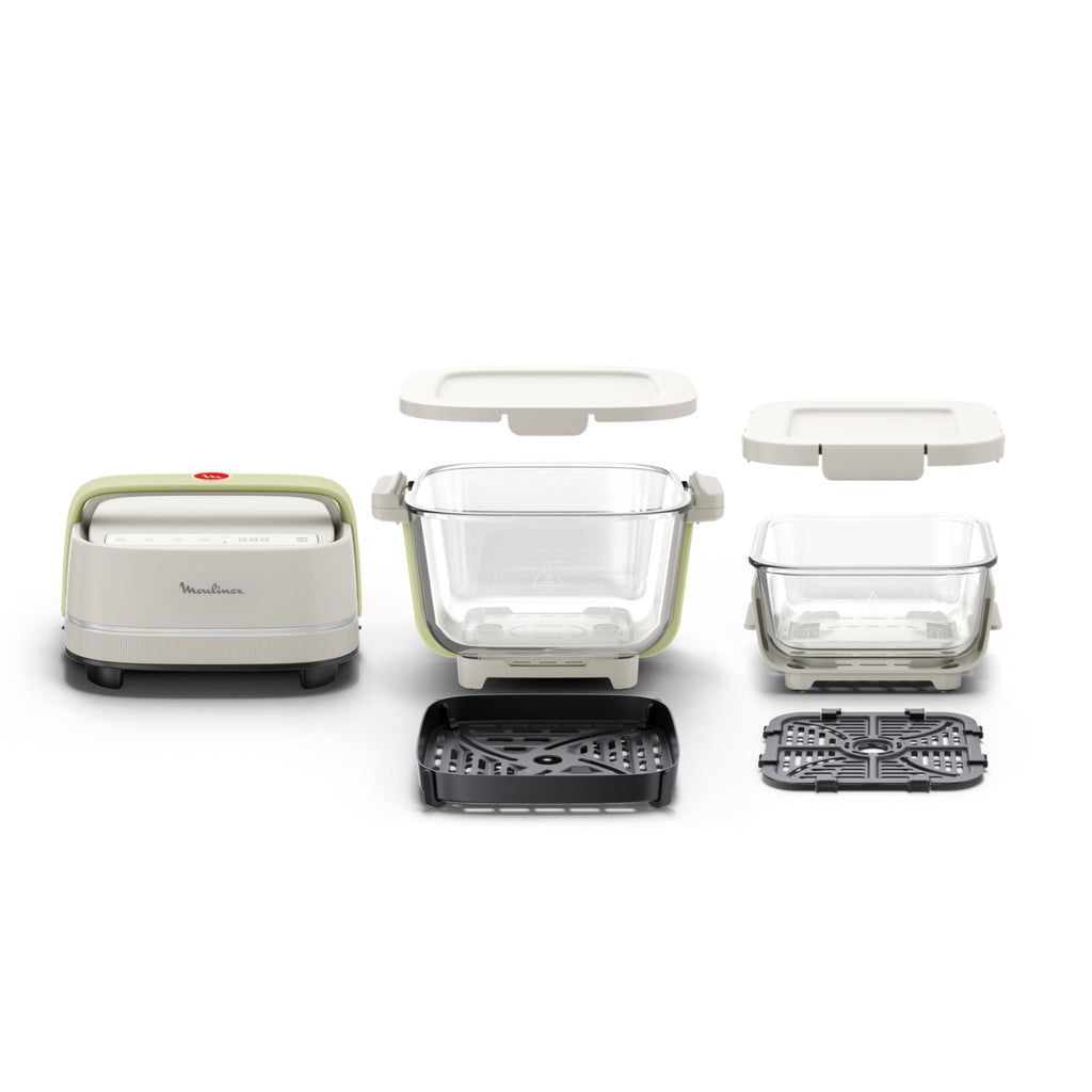 Moulinex Friteuse sans huile Airfryer 3,8L en verre Crisp&Go FY701AE0