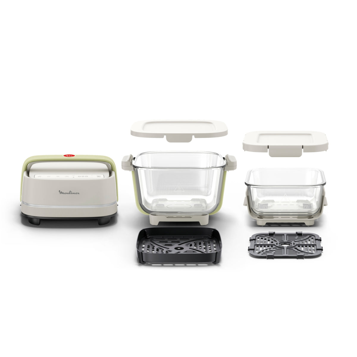 Moulinex Friteuse sans huile Airfryer 3,8L en verre Crisp&Go FY701AE0