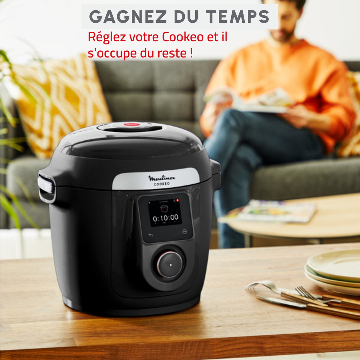 Moulinex Multicuiseur Cookeo Wifi 9-en-1 CE952810