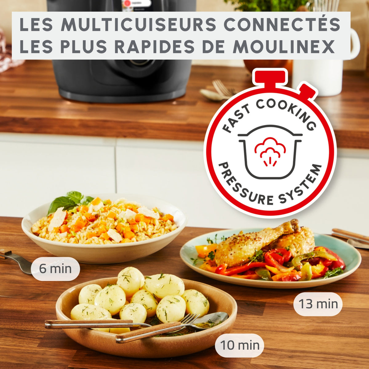 Moulinex Multicuiseur Cookeo Wifi 9-en-1 CE952810