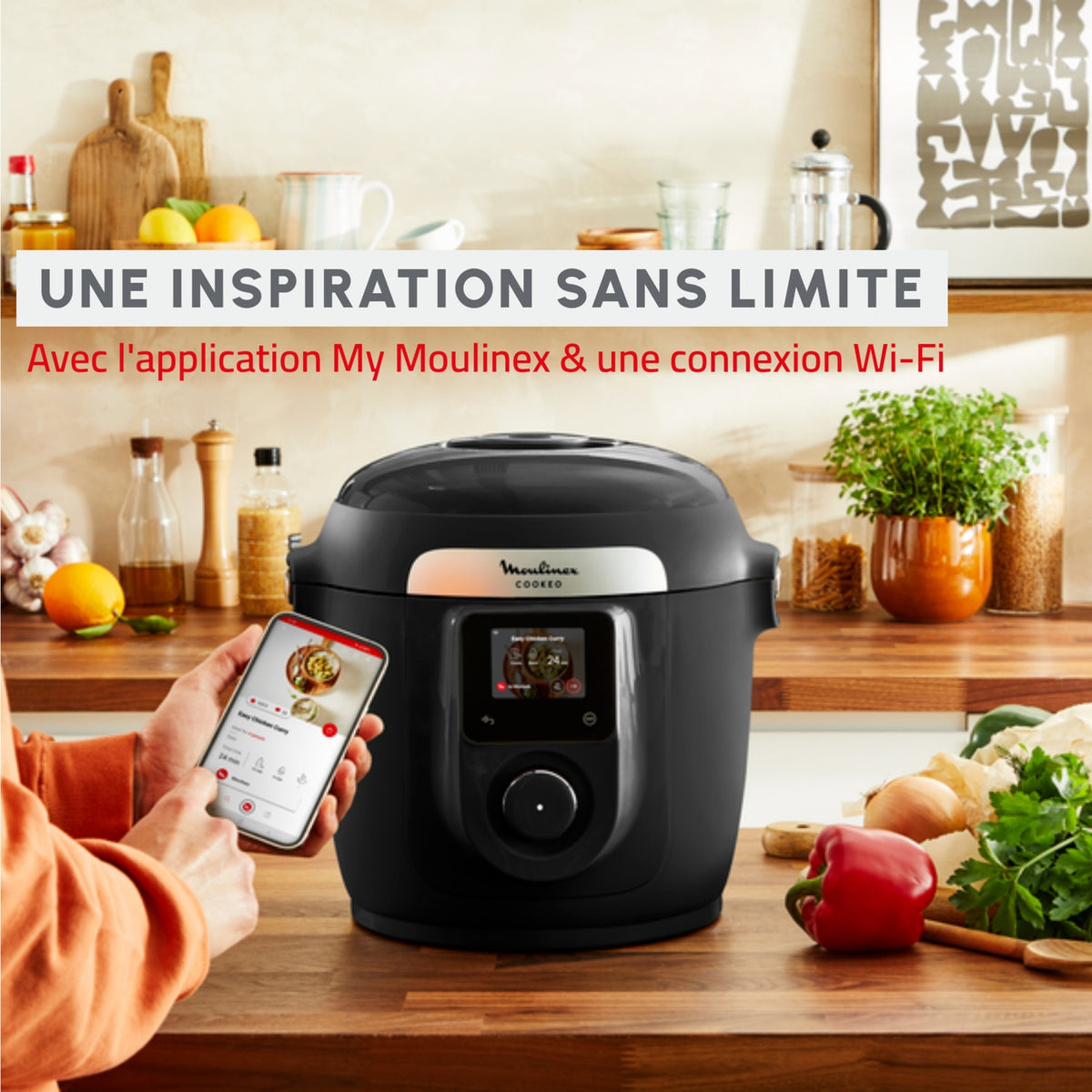 Moulinex Multicuiseur Cookeo Wifi 9-en-1 CE952810