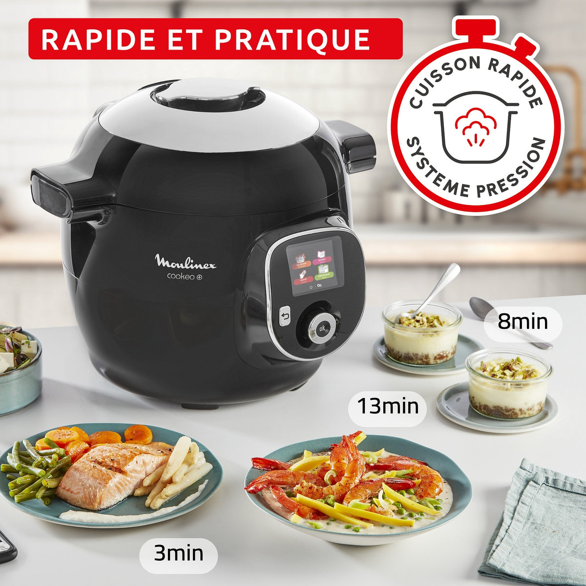 Moulinex Multicuiseur Cookeo+ CE85B8F0 Noir