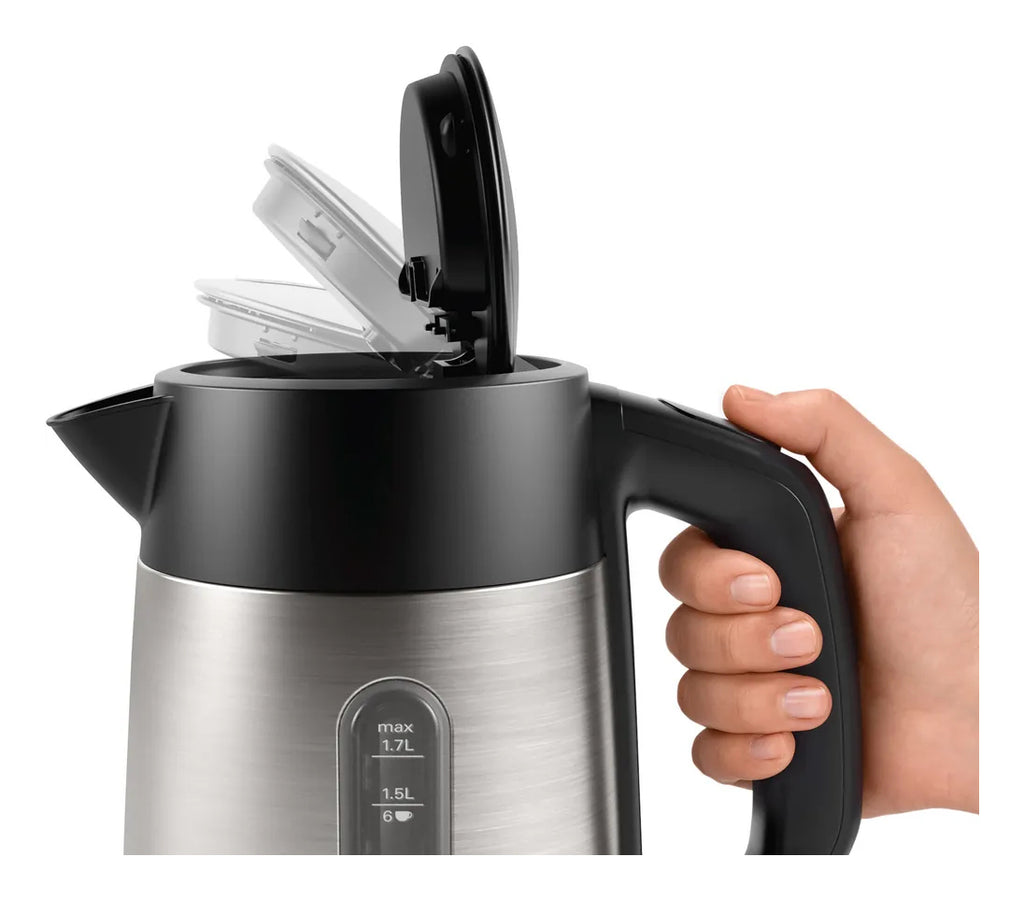 Bosch Bosch TWK4P440 bouilloire 1,7 L 2400 W Noir, Acier inoxydable
