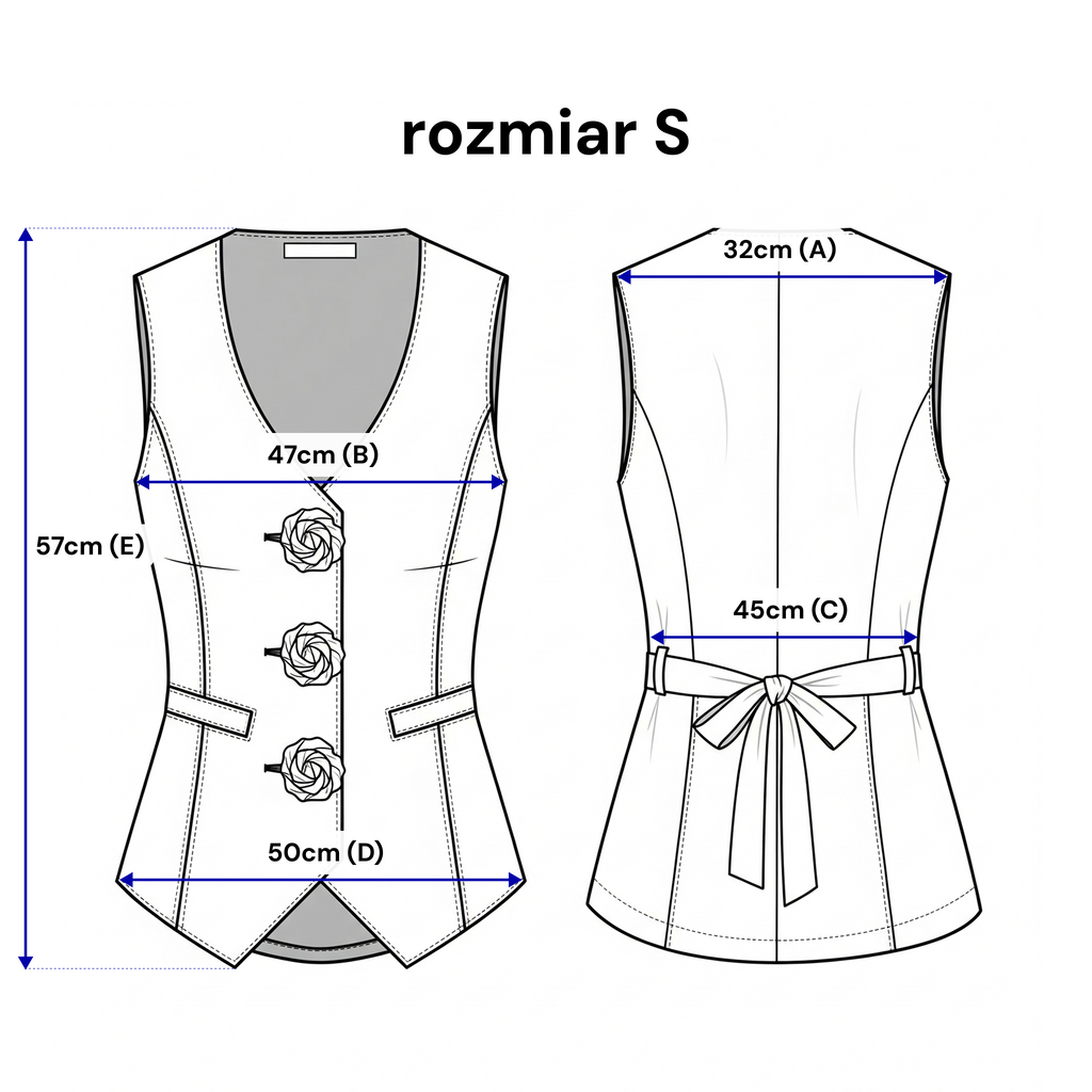 Gilet pour femme avec des boutons à motifs floraux - coupe élégante et ajustable