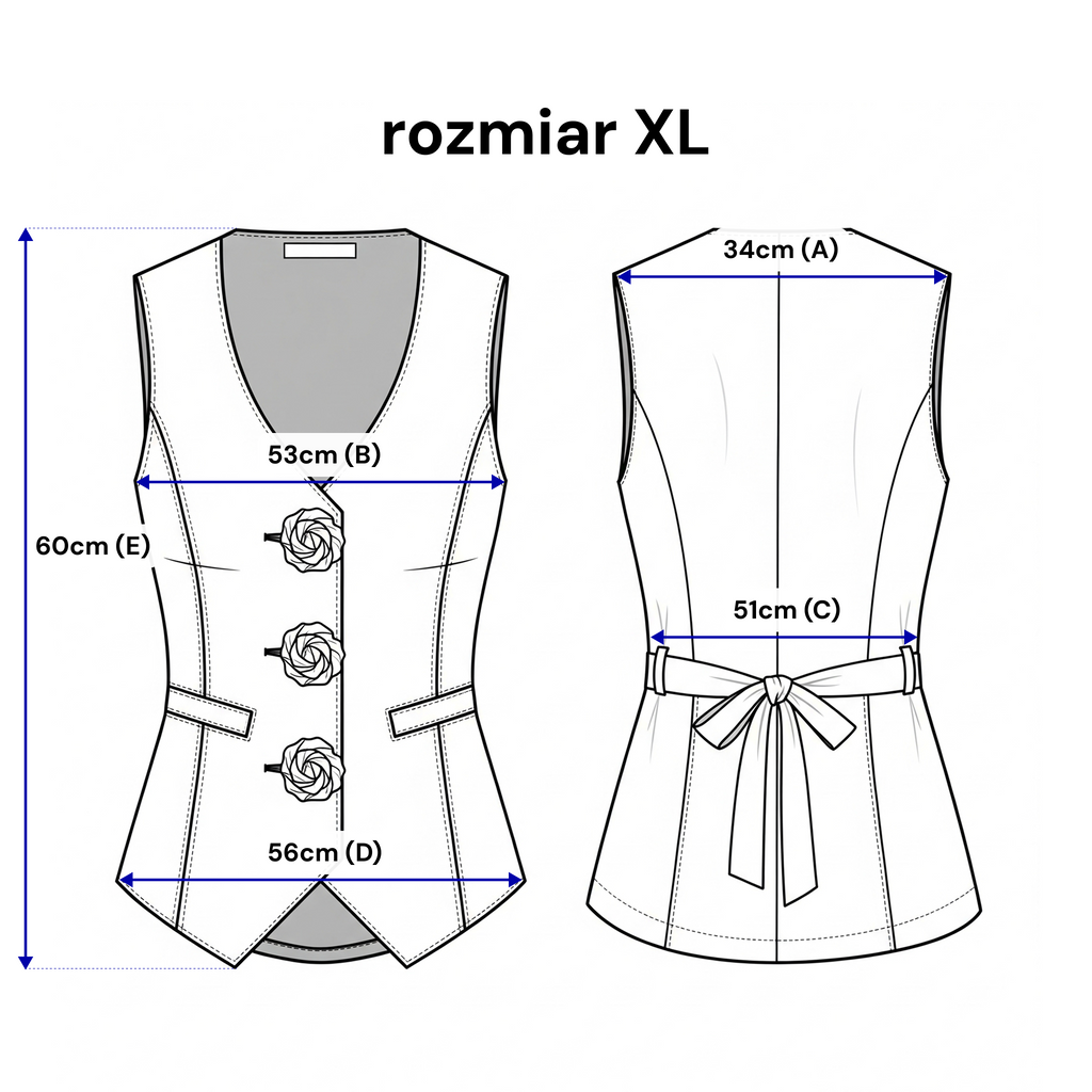 Gilet pour femme avec des boutons à motifs floraux - coupe élégante et ajustable